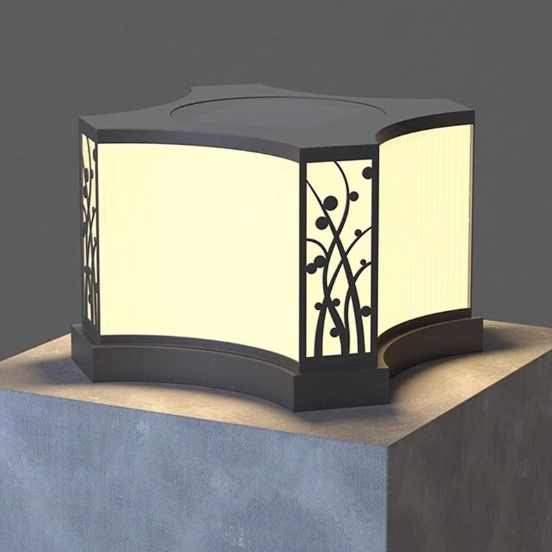 Minimalist Quadrangle Flower Solar Stainless Steel Light — Solar + Hardwired / 220V-240V For UK/AU