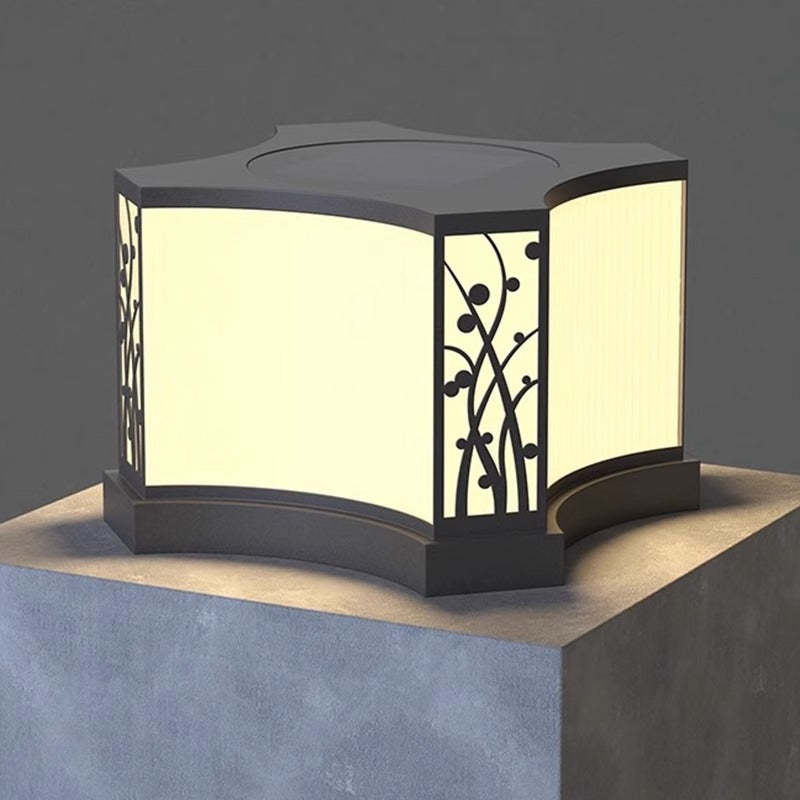 Minimalist Quadrangle Flower Solar Stainless Steel Light — Solar + Hardwired / 220V-240V For UK/AU