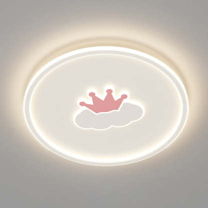 Kids Cartoon Love Crown Sun Iron Acrylic LED Flush Light