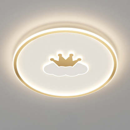 Kids Cartoon Love Crown Sun Iron Acrylic LED Flush Light
