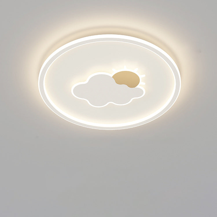 Kids Cartoon Love Crown Sun Iron Acrylic LED Flush Light