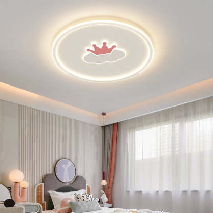 Kids Cartoon Love Crown Sun Iron Acrylic LED Flush Light