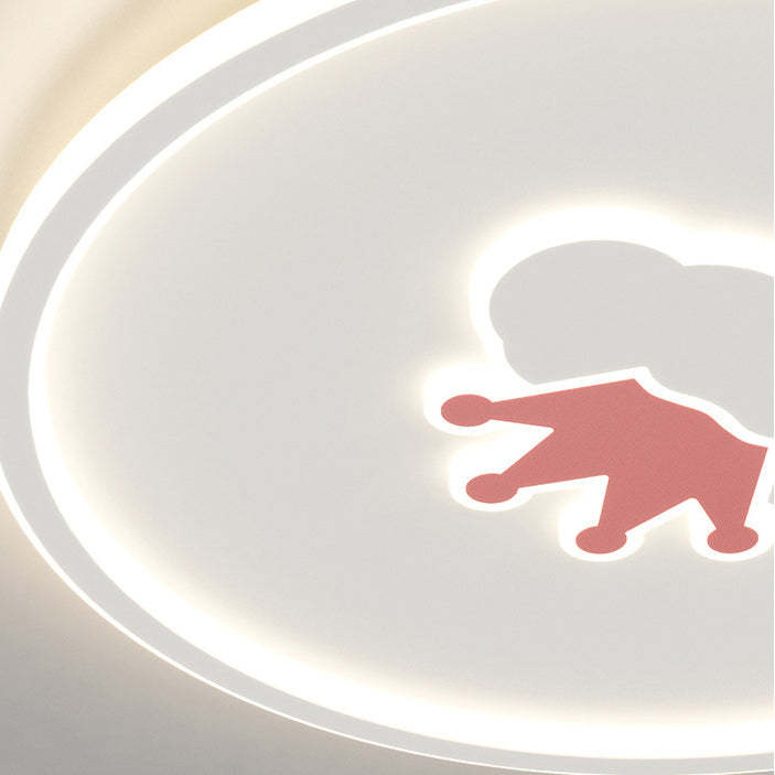 Kids Cartoon Love Crown Sun Iron Acrylic LED Flush Light