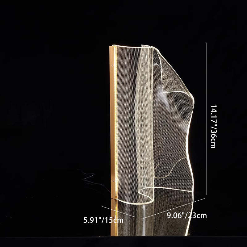 Contemporary Irregular Transparent Acrylic LED Table Lamp