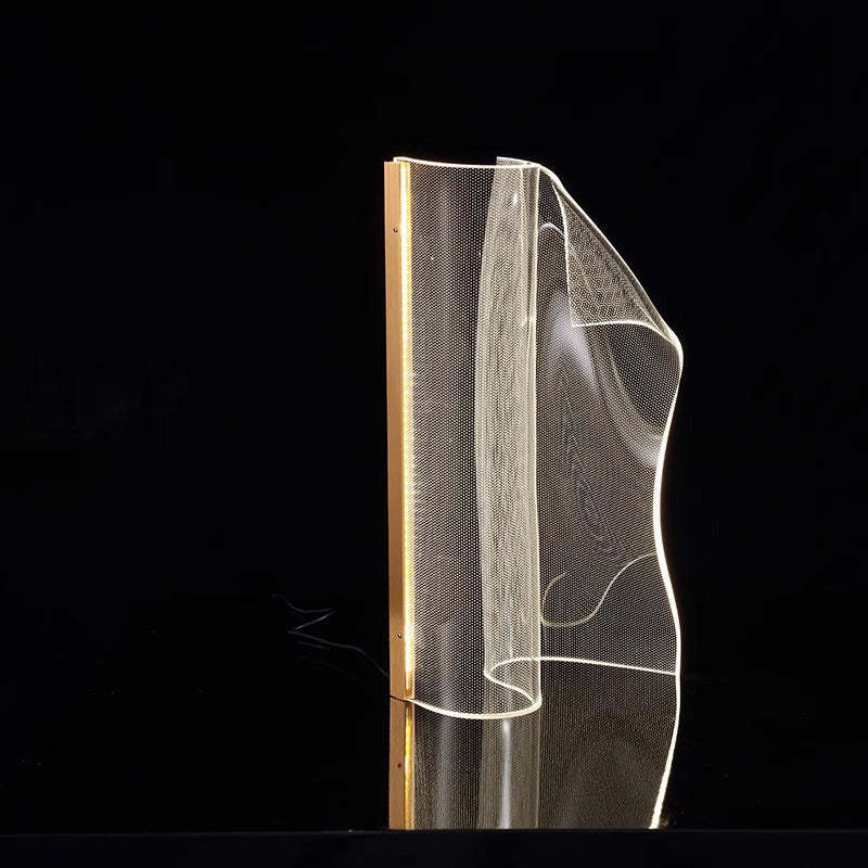 Contemporary Irregular Transparent Acrylic LED Table Lamp