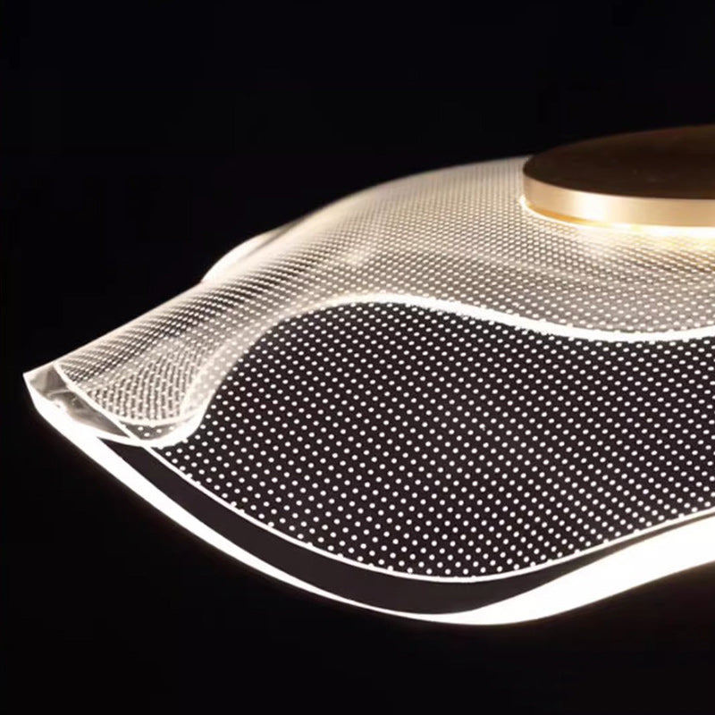 Contemporary Irregular Transparent Acrylic LED Table Lamp