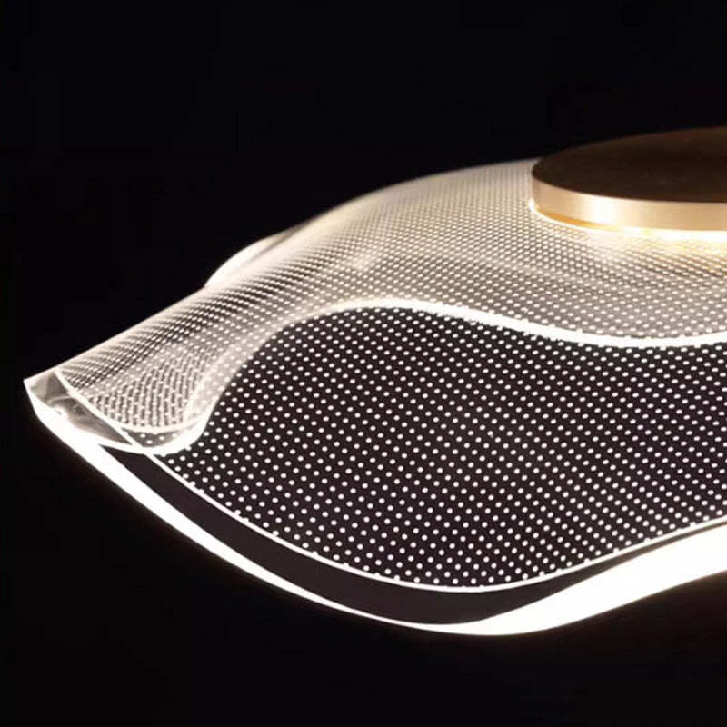 Contemporary Irregular Transparent Acrylic LED Table Lamp