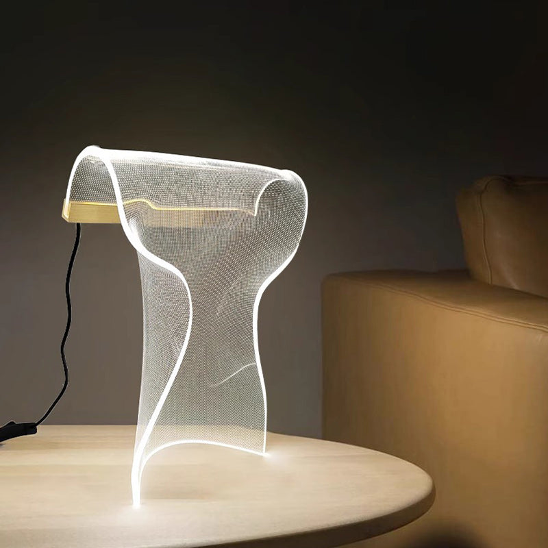 Creative transparent irregular table lamps in acrylic — 220V-240V (UK/AU)