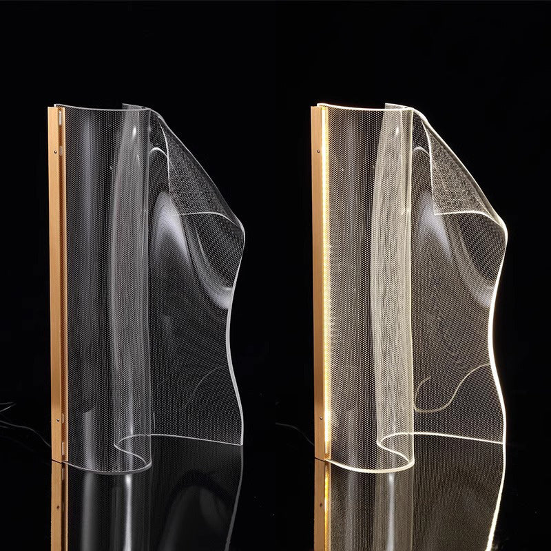 Contemporary Irregular Transparent Acrylic LED Table Lamp