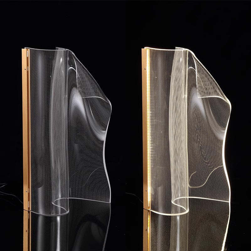 Contemporary Irregular Transparent Acrylic LED Table Lamp