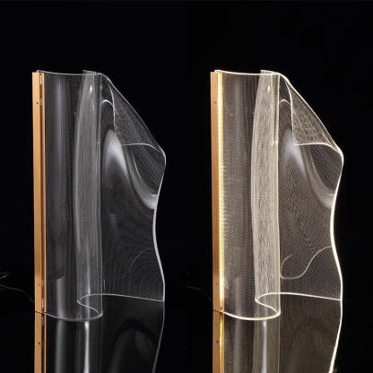 Contemporary Irregular Transparent Acrylic LED Table Lamp