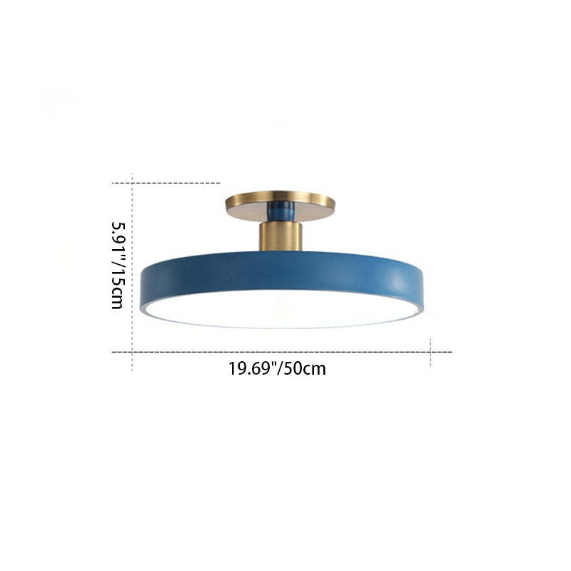 Minimalist Macaron Acrylic Round Ceiling Light