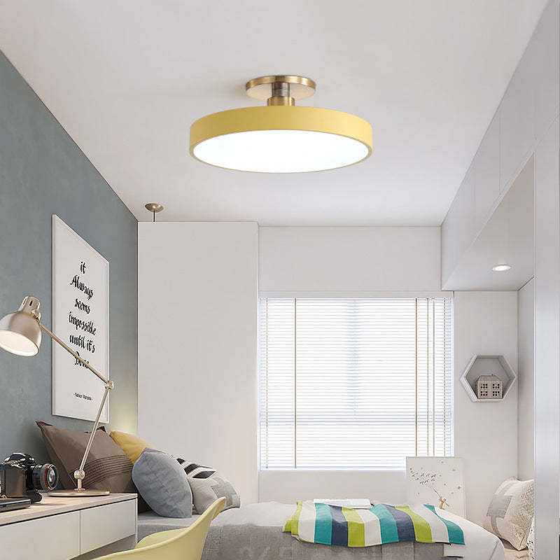 Minimalist Macaron Acrylic Round Ceiling Light
