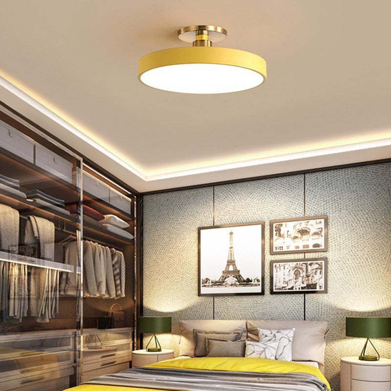 Minimalist Macaron Acrylic Round Ceiling Light