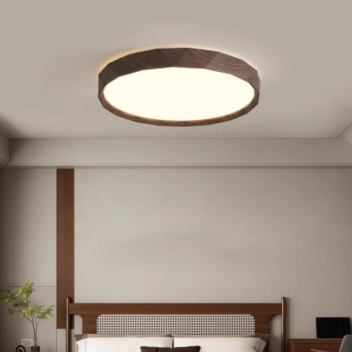 Japanese Water Transfer Wood Grain Flush Light