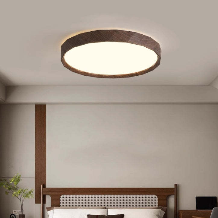 Japanese Water Transfer Wood Grain Flush Light