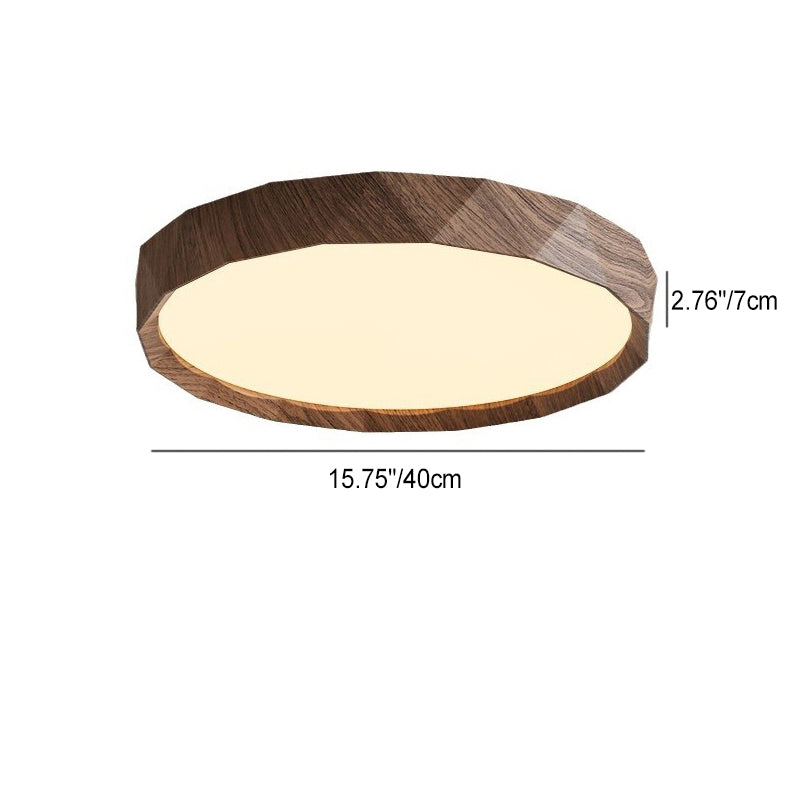 Japanese Water Transfer Wood Grain Flush Light
