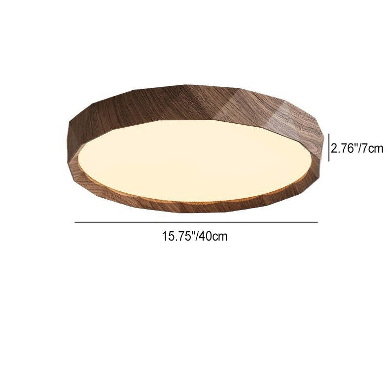 Japanese Water Transfer Wood Grain Flush Light