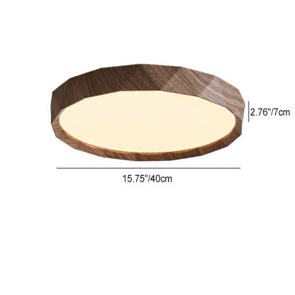 Japanese Water Transfer Wood Grain Flush Light