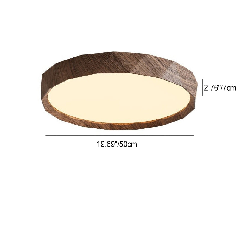 Japanese Water Transfer Wood Grain Flush Light