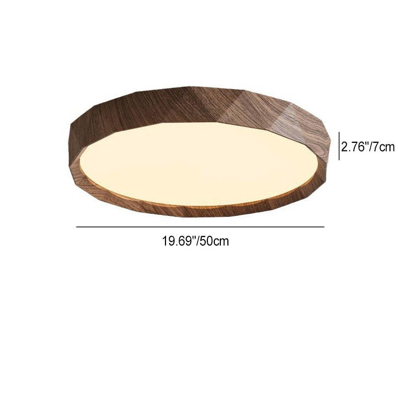 Japanese Water Transfer Wood Grain Flush Light