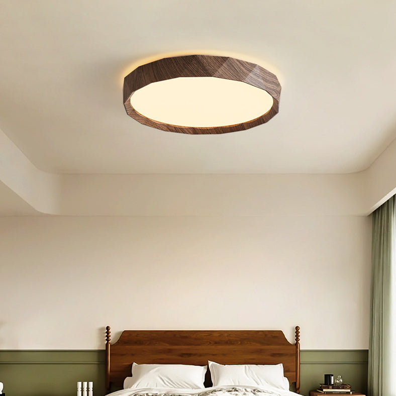Japanese Water Transfer Wood Grain Flush Light