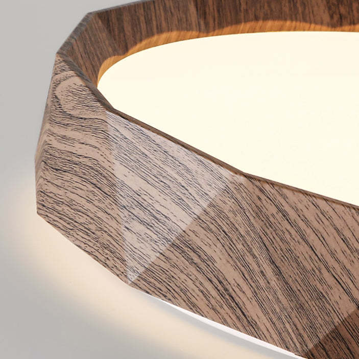 Japanese Water Transfer Wood Grain Flush Light