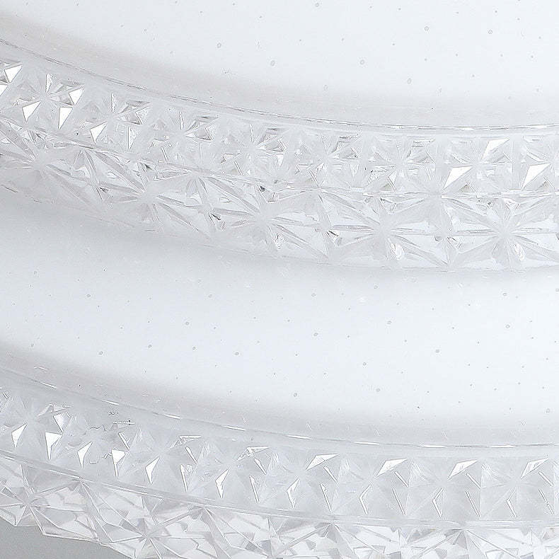 Modern Luxury Mounted Star Crystal Round Square Acrylic Iron LED Flush Mount Ceiling Light For Bedroom
