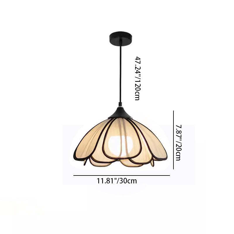Nordic Petal Iron Plant Fiber Pendant Light