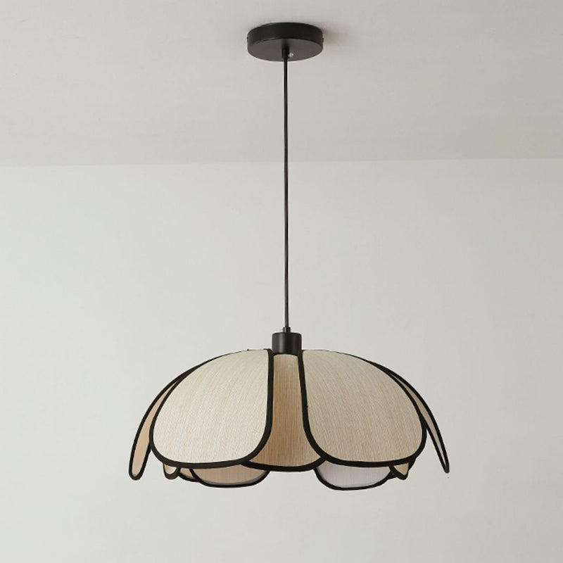Nordic Petal Iron Plant Fiber Pendant Light