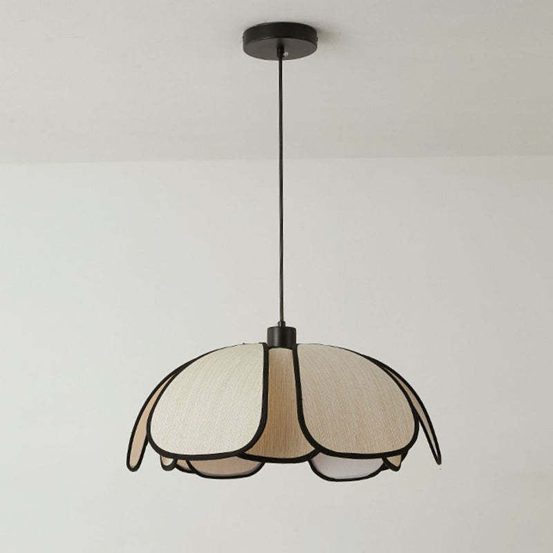 Nordic Petal Iron Plant Fiber Pendant Light