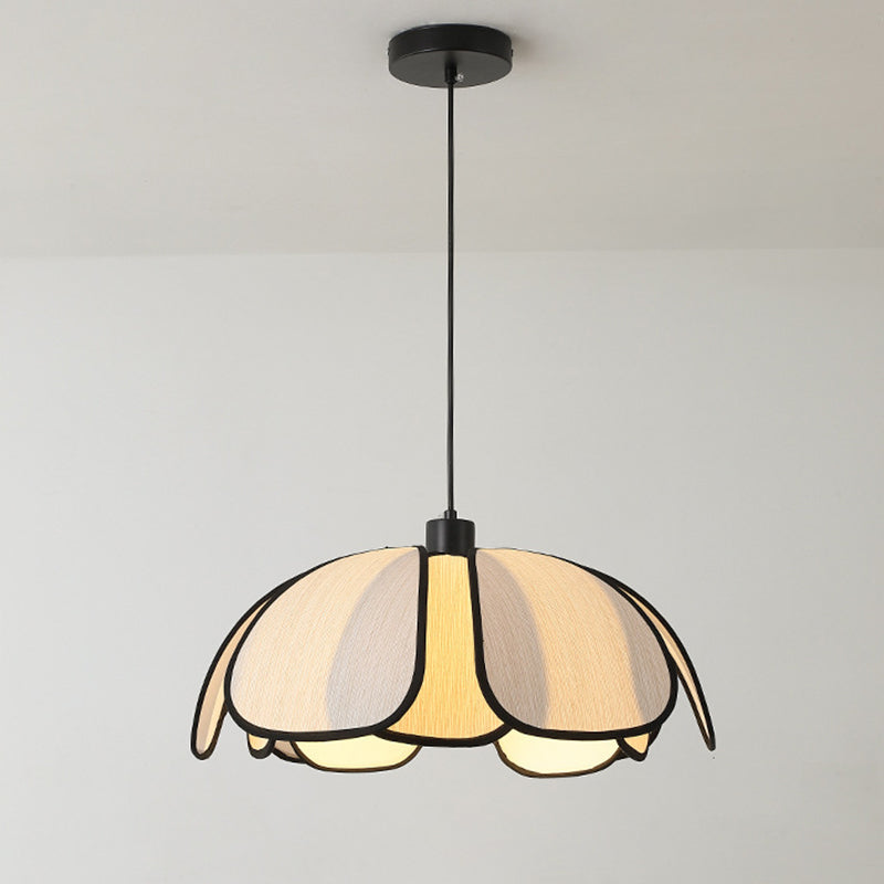 Nordic Petal Iron Plant Fiber Pendant Light