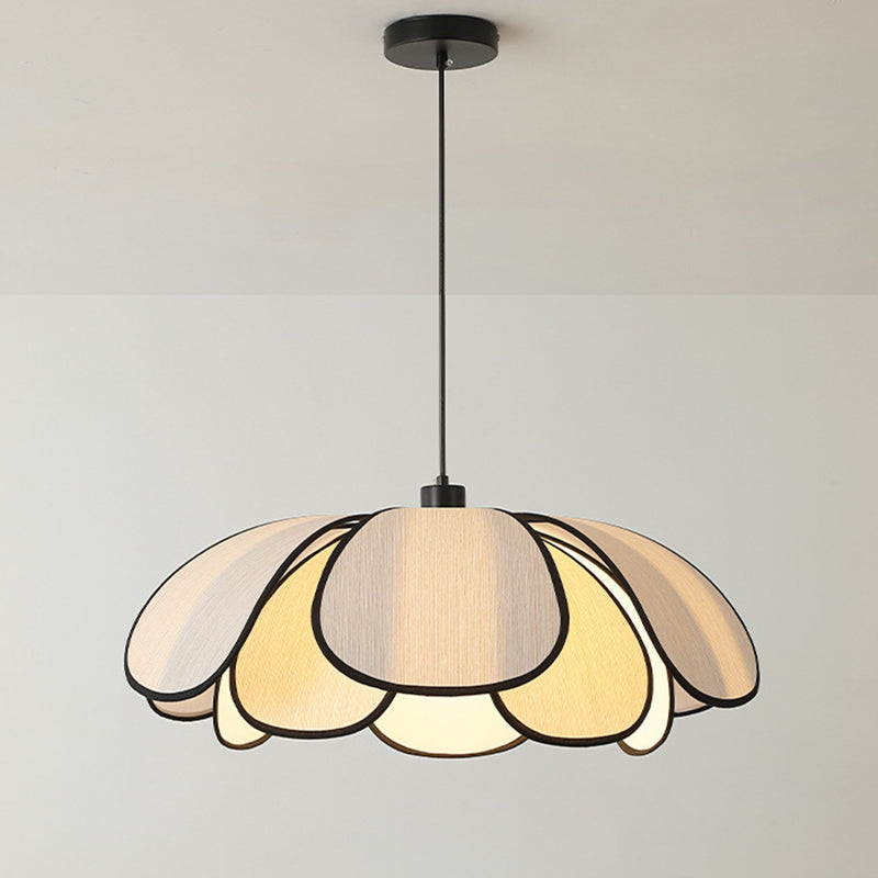 Nordic Petal Iron Plant Fiber Pendant Light
