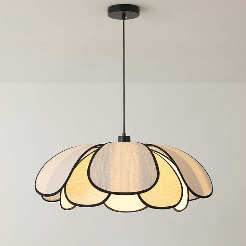 Nordic Petal Iron Plant Fiber Pendant Light