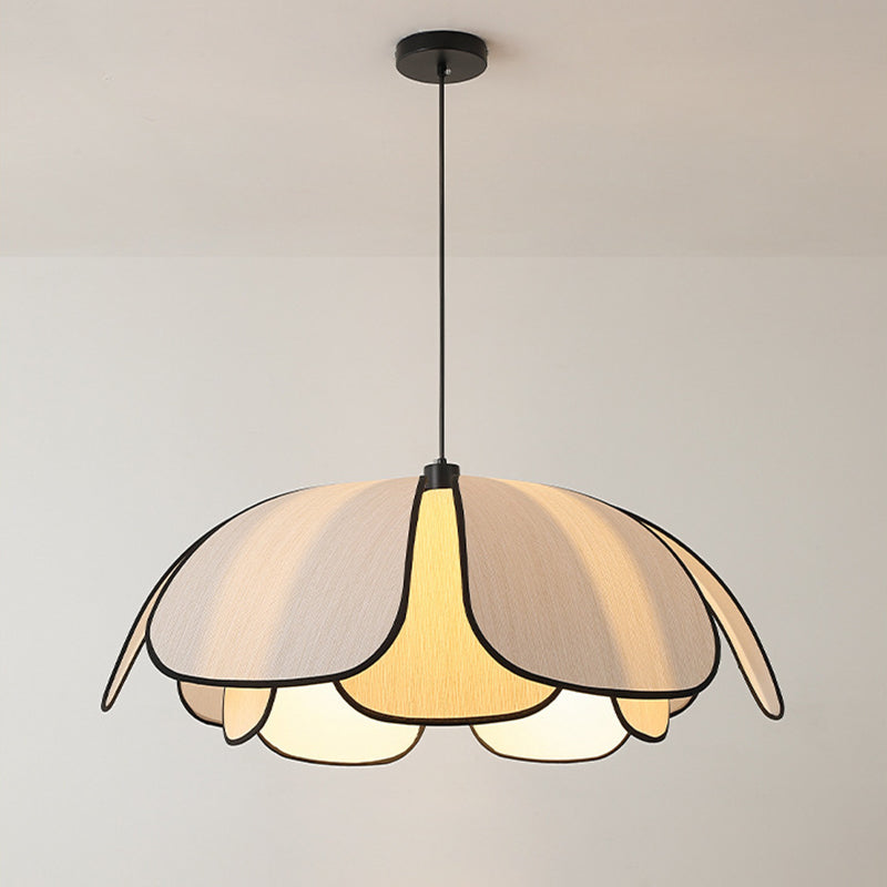 Nordic Petal Iron Plant Fiber Pendant Light