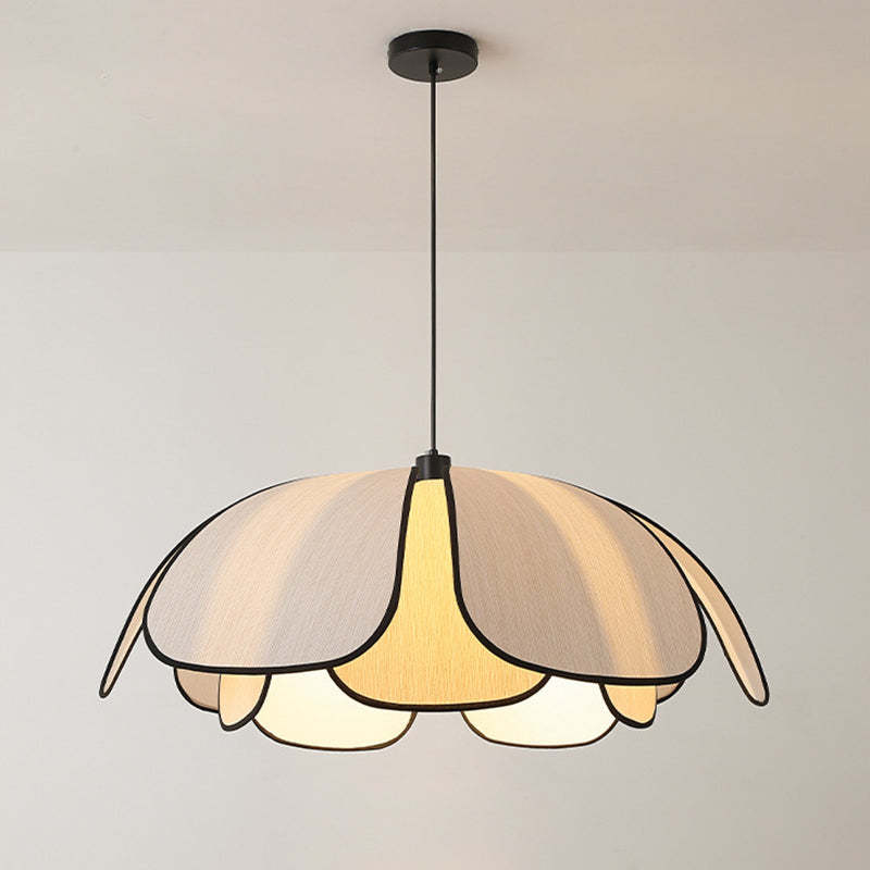 Nordic Petal Iron Plant Fiber Pendant Light