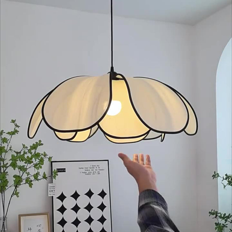 Nordic Petal Iron Plant Fiber Pendant Light