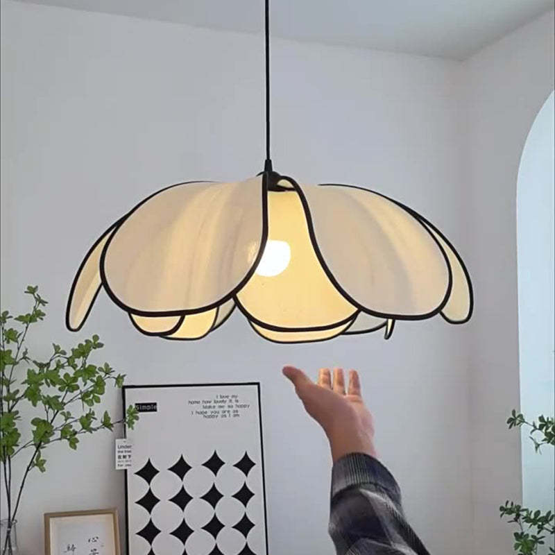 Nordic Petal Iron Plant Fiber Pendant Light