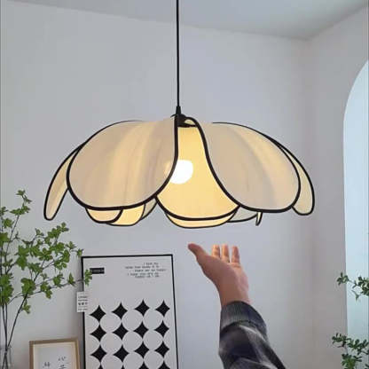 Nordic Petal Iron Plant Fiber Pendant Light