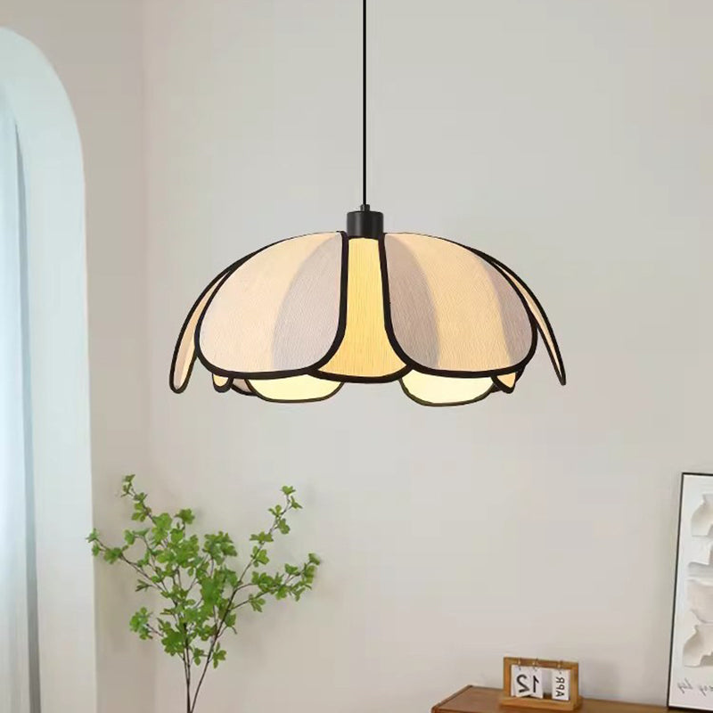 Nordic Petal Iron Plant Fiber Pendant Light