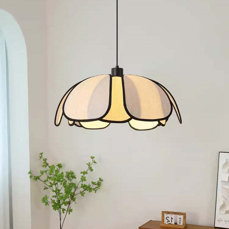 Nordic Petal Iron Plant Fiber Pendant Light