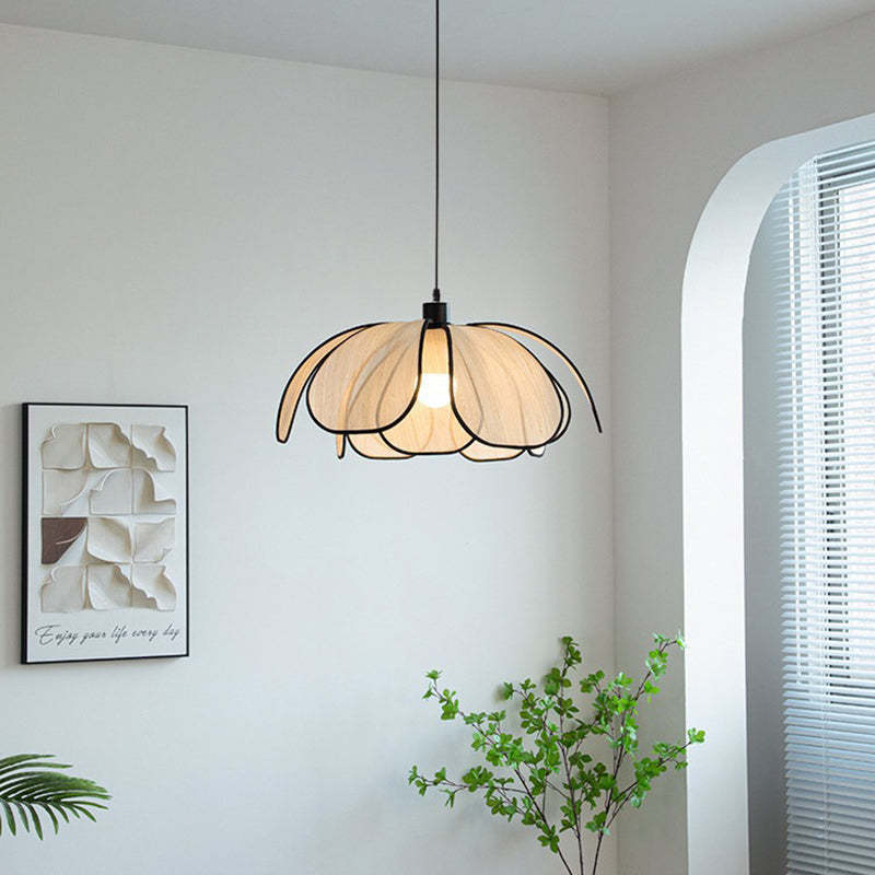 Nordic Petal Iron Plant Fiber Pendant Light