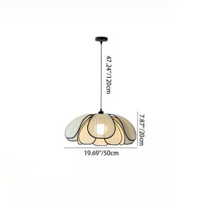Nordic Petal Iron Plant Fiber Pendant Light