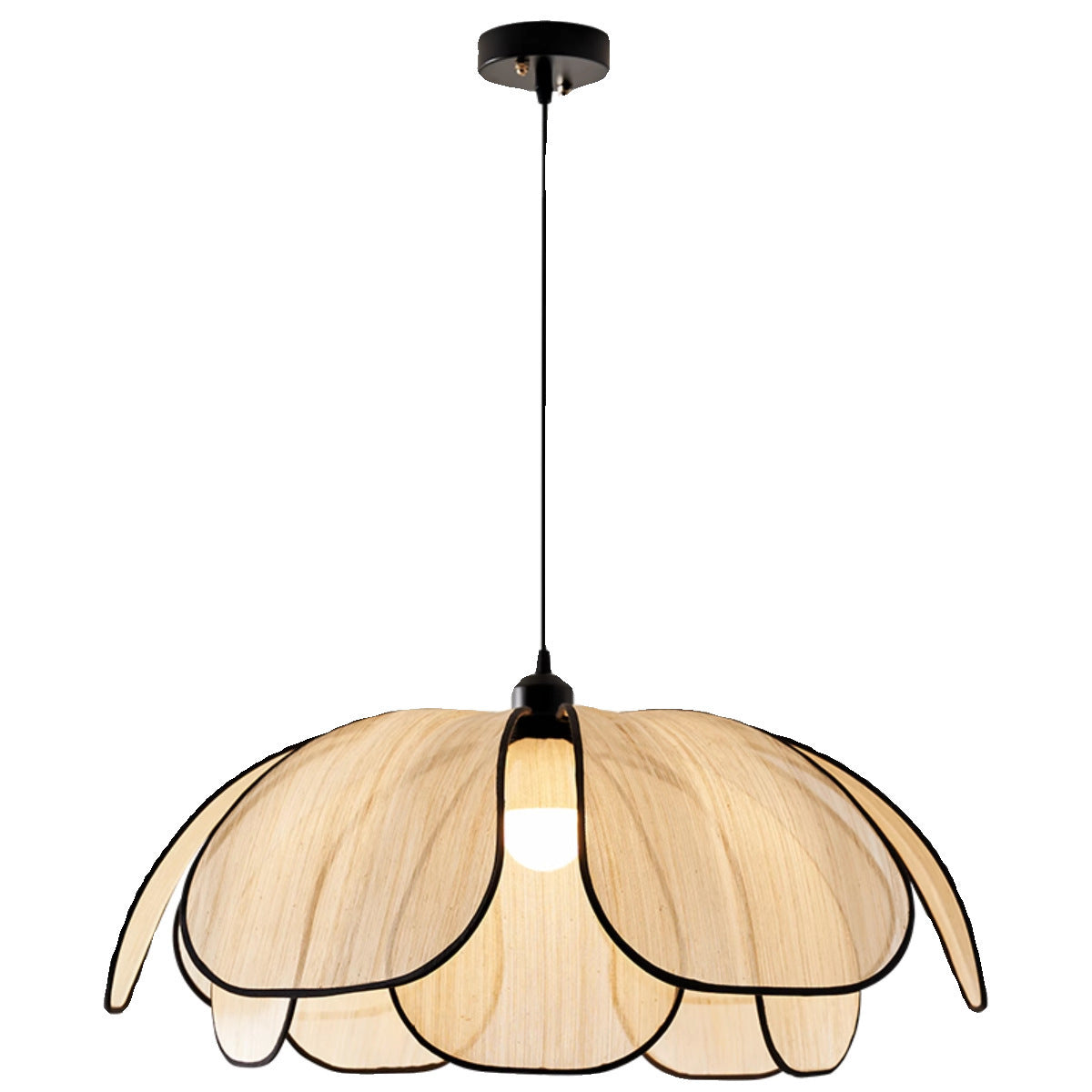 Nordic Petal Iron Plant Fiber Pendant Light