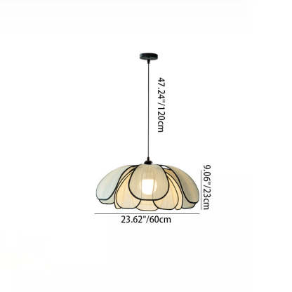 Nordic Petal Iron Plant Fiber Pendant Light