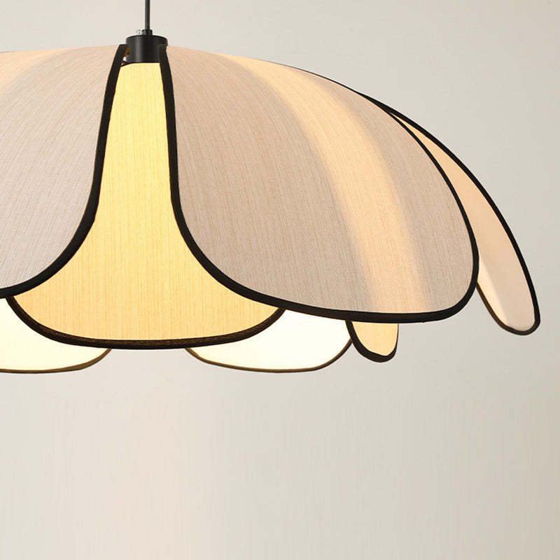 Nordic Petal Iron Plant Fiber Pendant Light