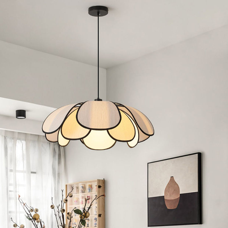 Nordic Petal Iron Plant Fiber Pendant Light