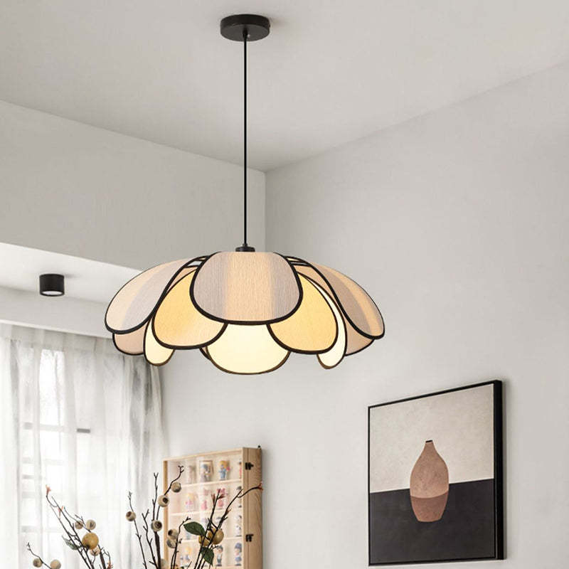 Nordic Petal Iron Plant Fiber Pendant Light