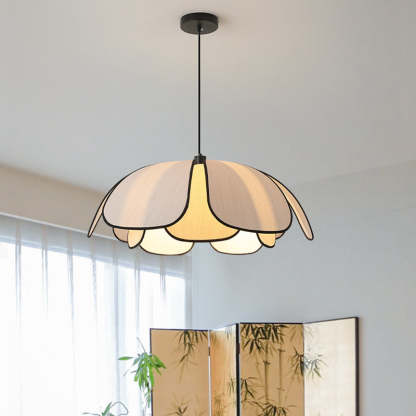 Nordic Petal Iron Plant Fiber Pendant Light