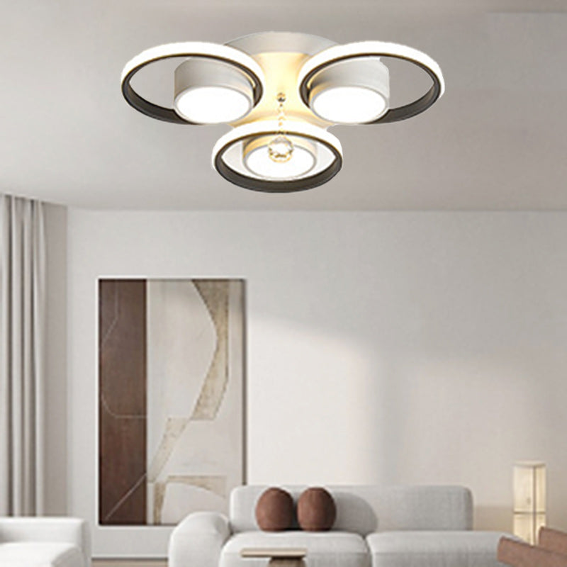 Modern Crystal Iron Acrylic Triangle Ceiling Light
